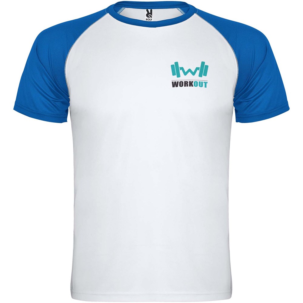 Indianapolis T-Shirt Unisex aus recyceltem Material weiss, royalblau