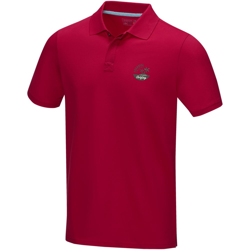 Graphite Poloshirt aus Bio-Baumwolle für Herren rot