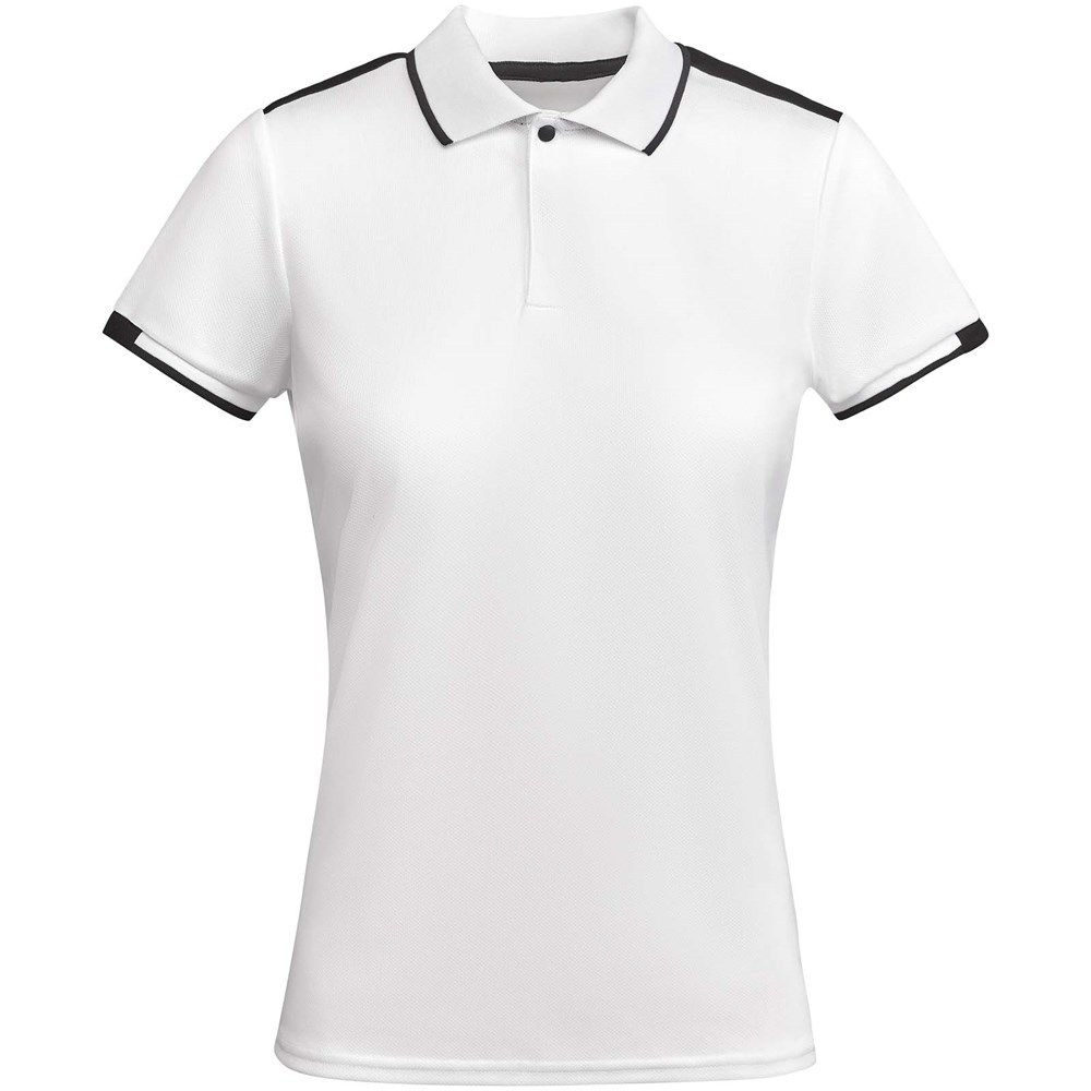Tamil Sport Poloshirt für Damen weiss, schwarz