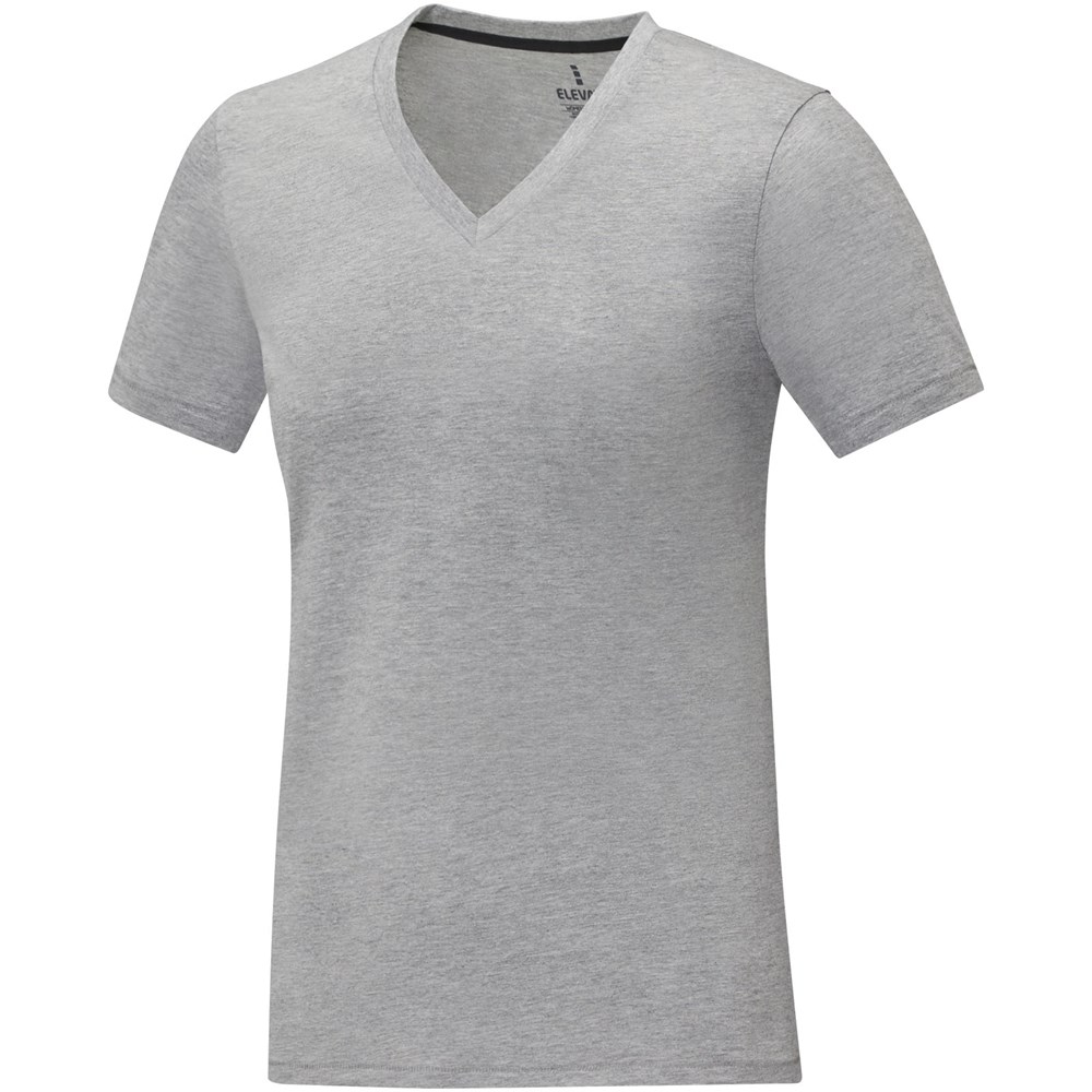 Somoto T-Shirt mit V-Ausschnitt für Damen heather grau