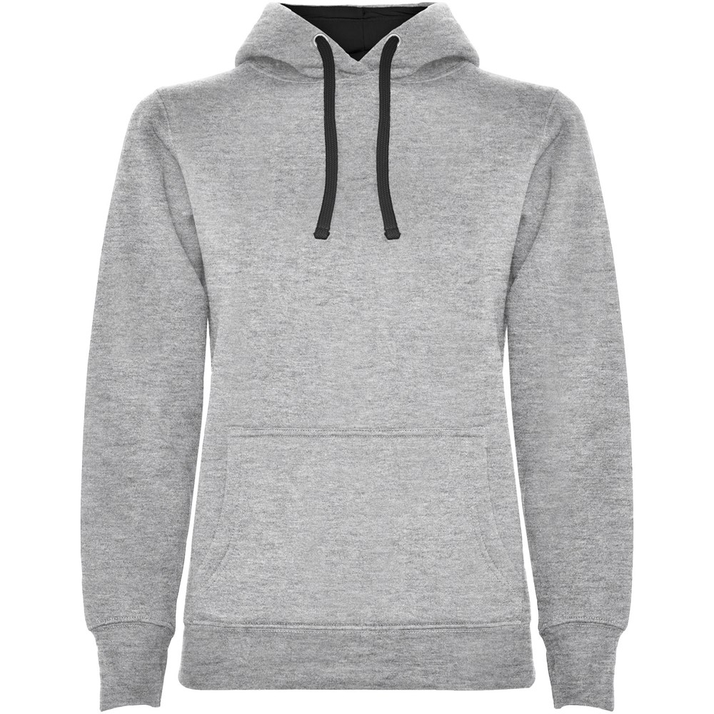 Urban Kapuzenpullover für Damen Marl Grey, schwarz