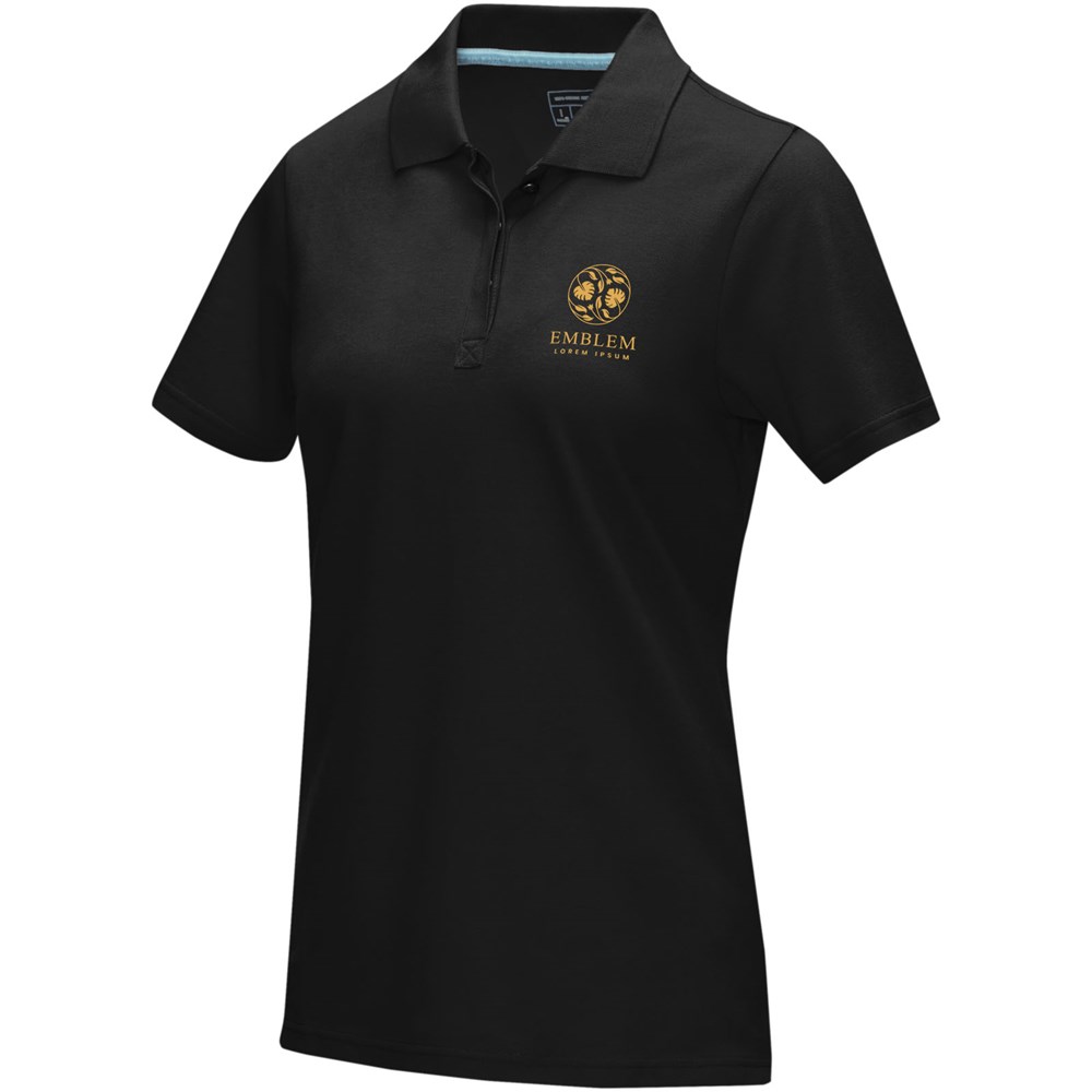 Graphite Poloshirt aus Bio-Baumwolle für Damen schwarz