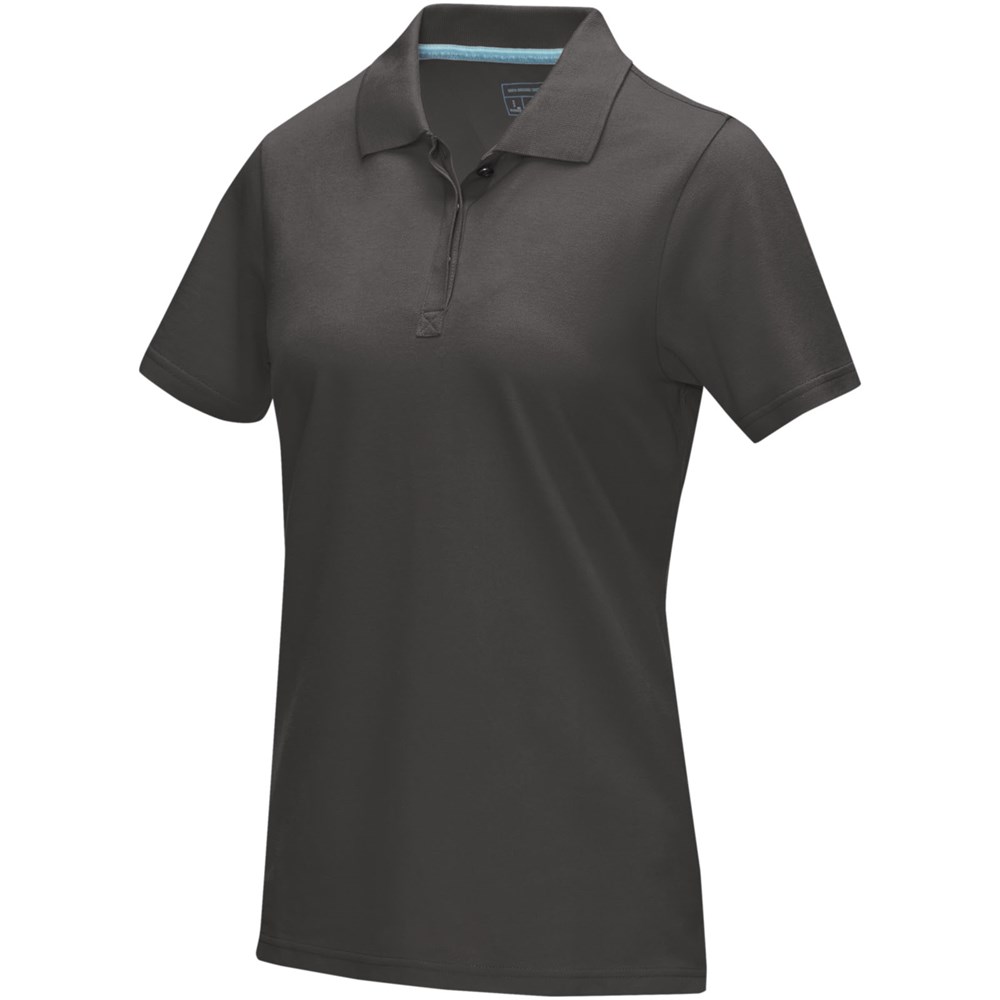 Graphite Poloshirt aus Bio-Baumwolle für Damen storm grey
