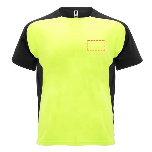 Bugatti T-Shirt Unisex aus recyceltem Material Fluor Yellow, schwarz