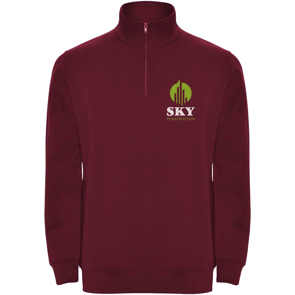 Aneto Pullover mit Viertelreissverschluss Garnet