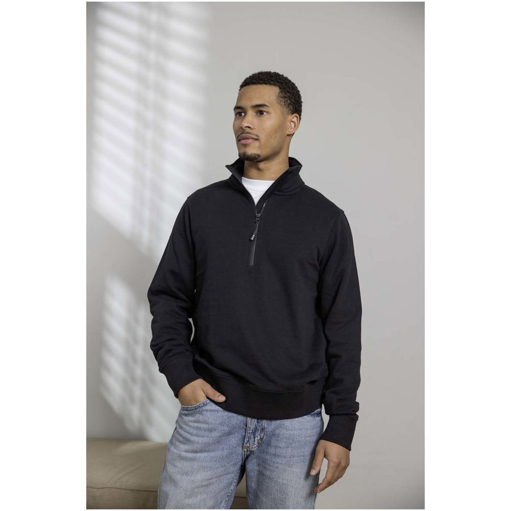 Tin Aware™ Pullover mit Half-Zip Reissverschluss aus recyceltem Material Unisex Oatmeal