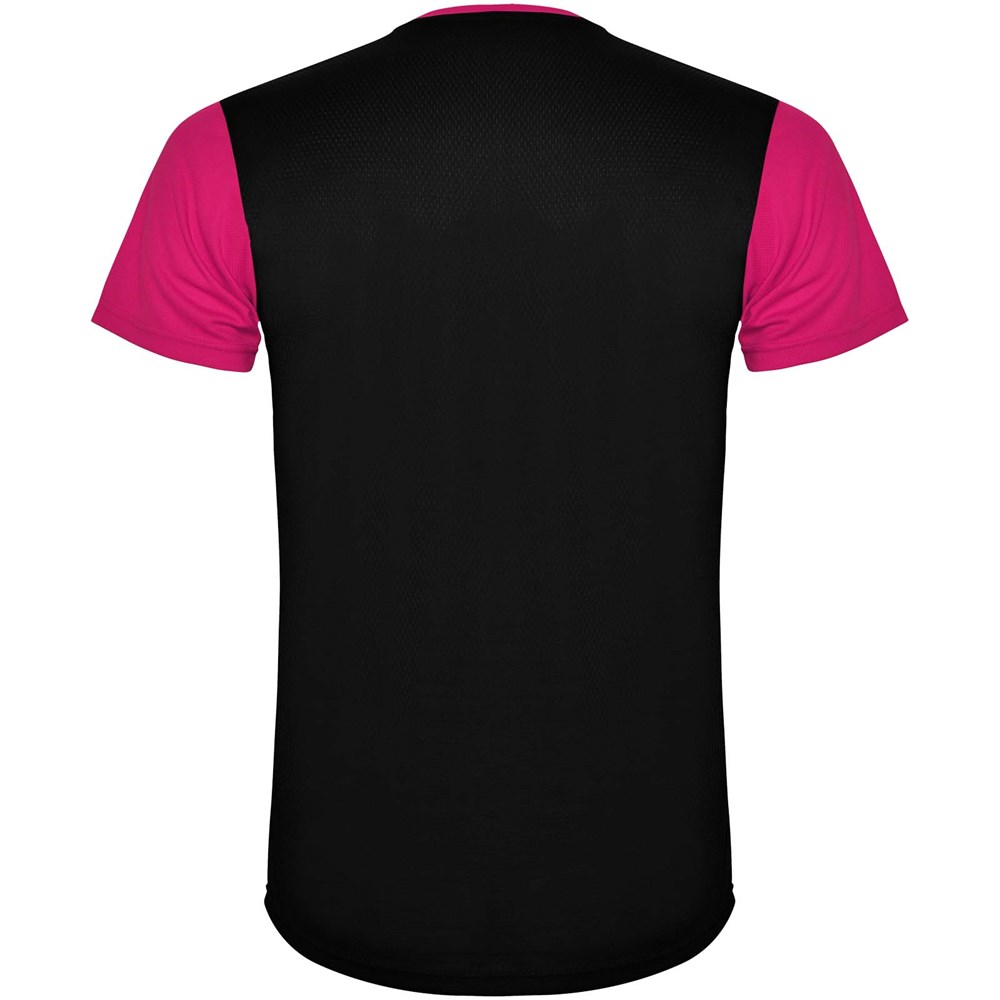 Detroit T-Shirt Unisex aus recyceltem Material fuchsia, schwarz