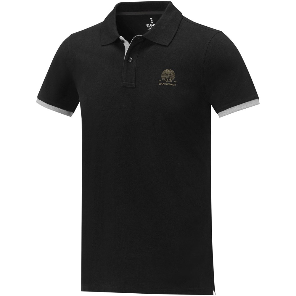 Morgan Polo für Herren, zweifarbig schwarz