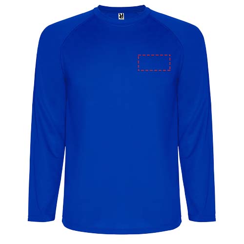 Montecarlo Langarm-Sport-Shirt für Kinder blau