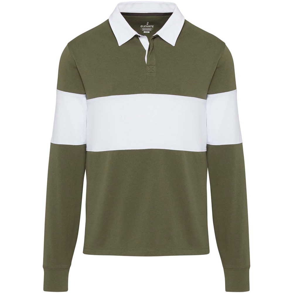 Clyde Rugby Polo Sweatshirt Unisex grün, weiss