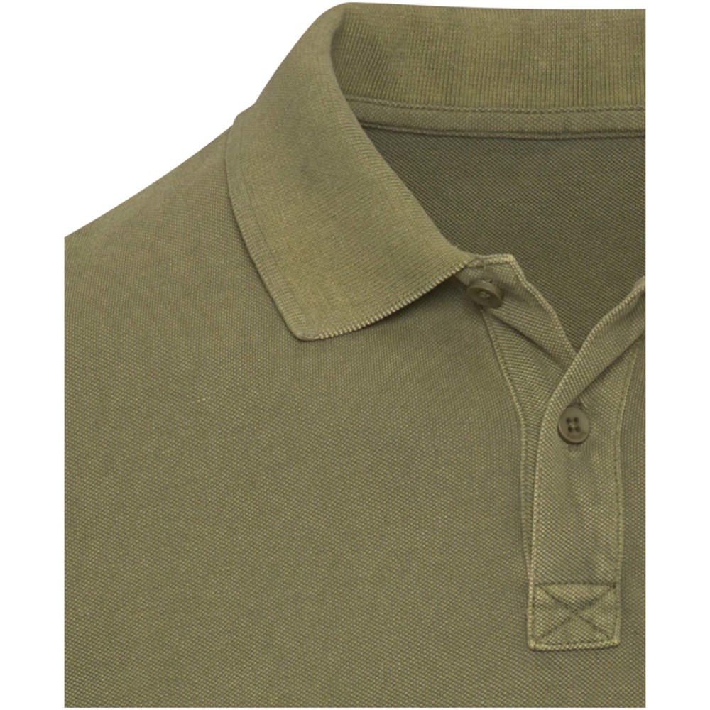 Calgary Poloshirt für Herren im Washed Look, 200 g/m2 waldgrün