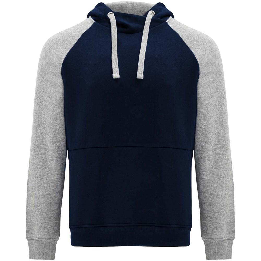 Badet zweifarbiger Kapuzenpullover für Kinder Navy Blue, heather grau