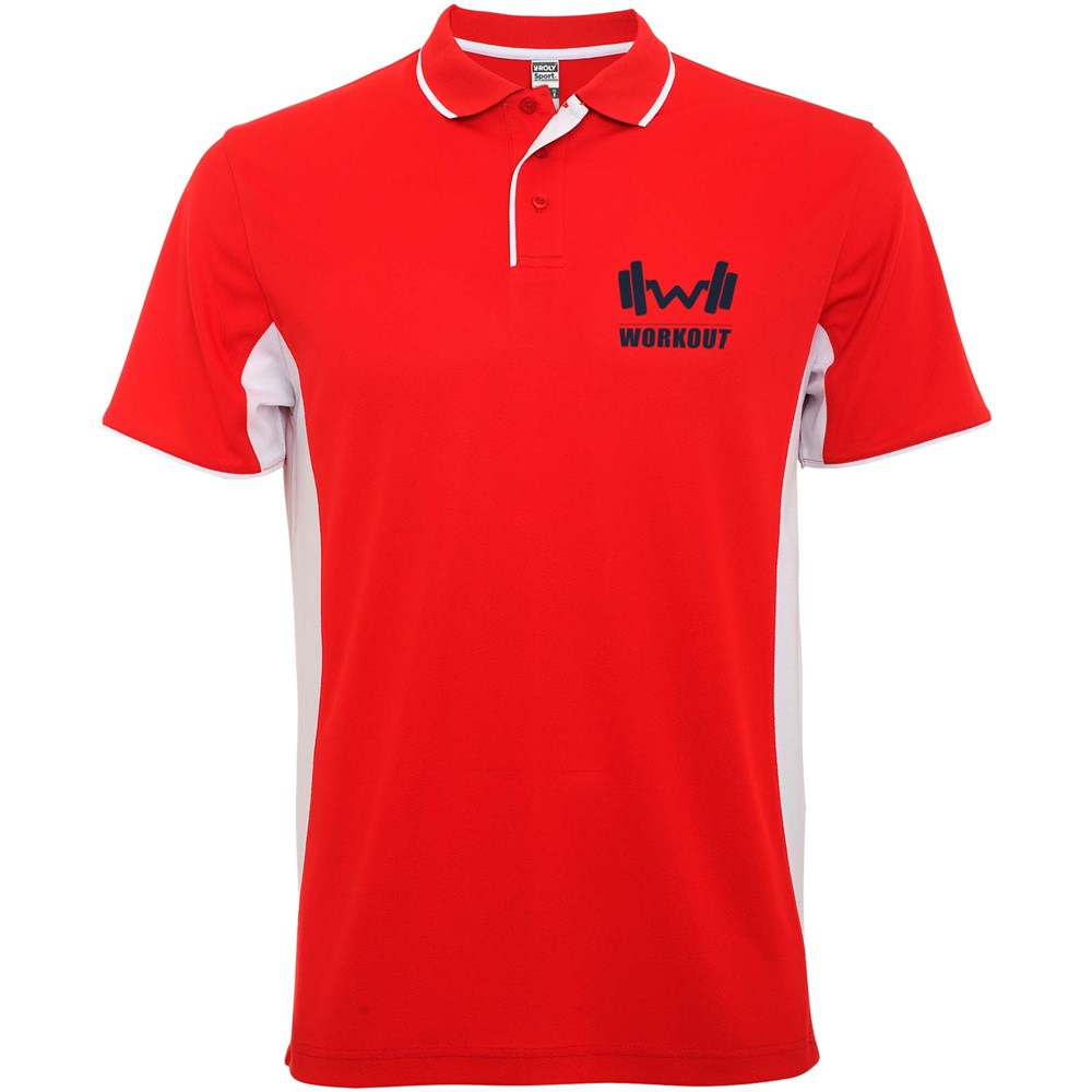 Montmelo Sport Poloshirt Unisex rot, weiss