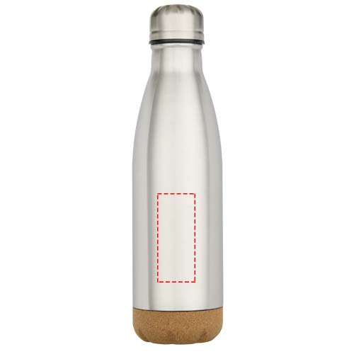Cove 500 ml doppelwandige, vakuumisolierte Trinkflasche aus Edelstahl mit Korkdetails