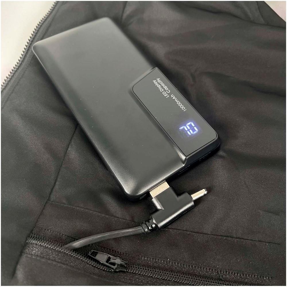 SCX.design G01 beheizbarer Bodywarmer mit Powerbank schwarz