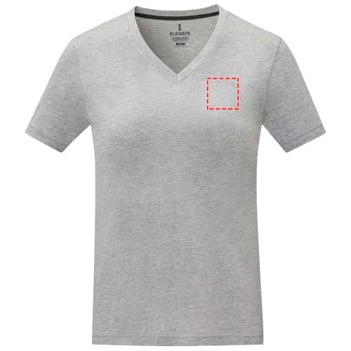 Somoto T-Shirt mit V-Ausschnitt für Damen heather grau