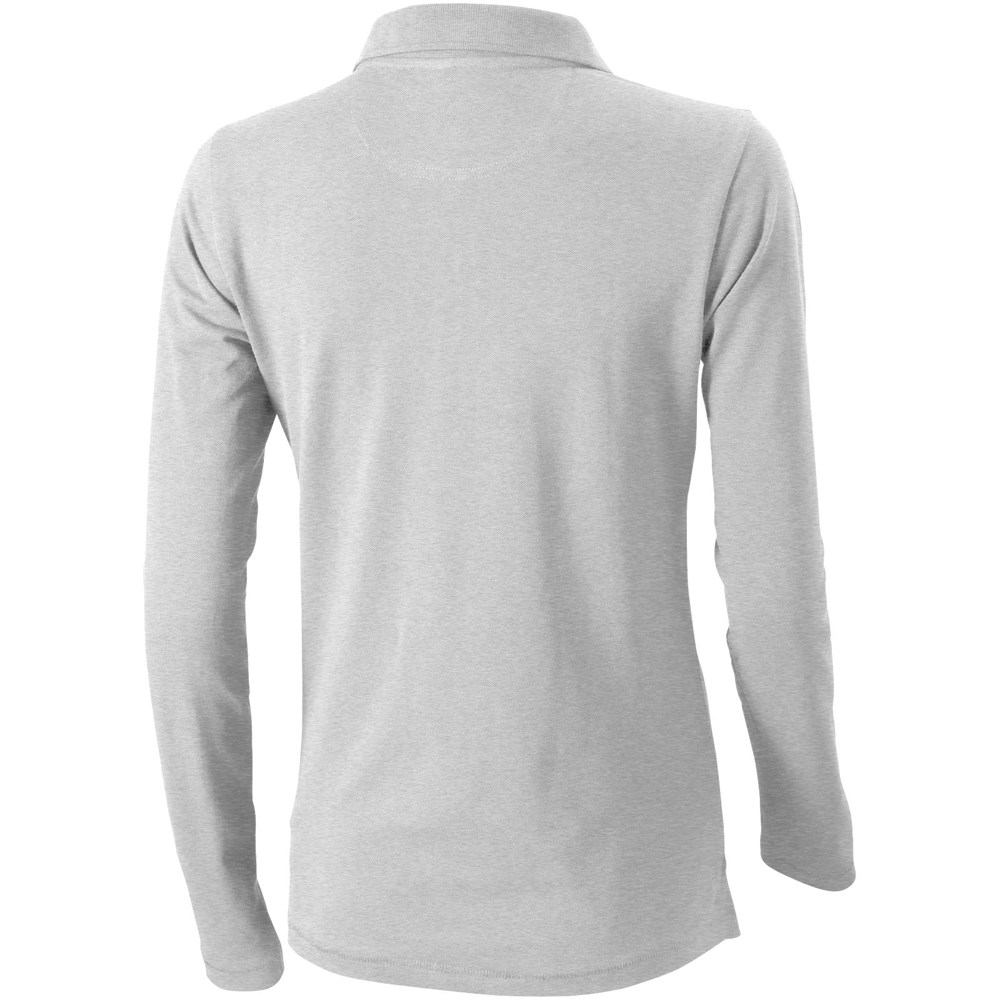 Oakville Langarm Poloshirt für Damen grau meliert