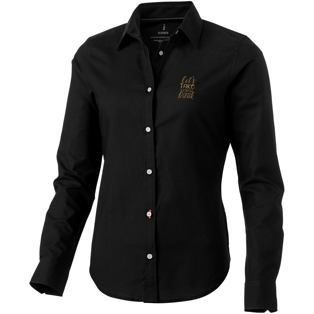 Vaillant langärmlige Bluse schwarz
