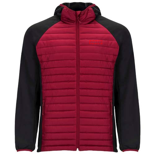 Minsk Hybrid Thermojacke Unisex rot, schwarz