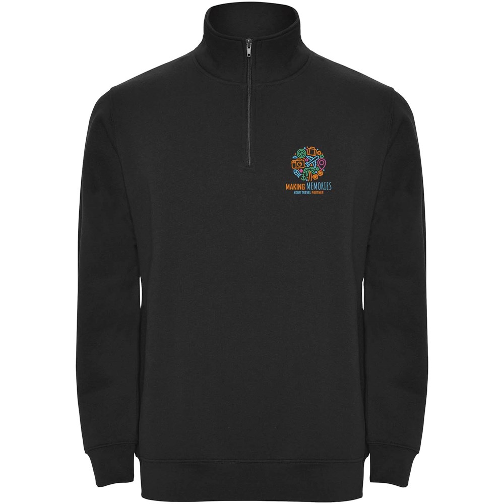 Aneto Pullover mit Viertelreissverschluss schwarz