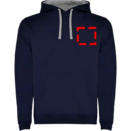 Urban Kapuzenpullover für Herren Navy Blue, Marl Grey