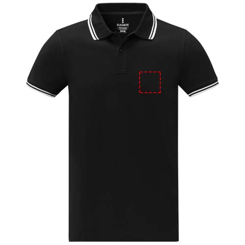 Amarago Polo mit abgesetztem Rand für Herren schwarz