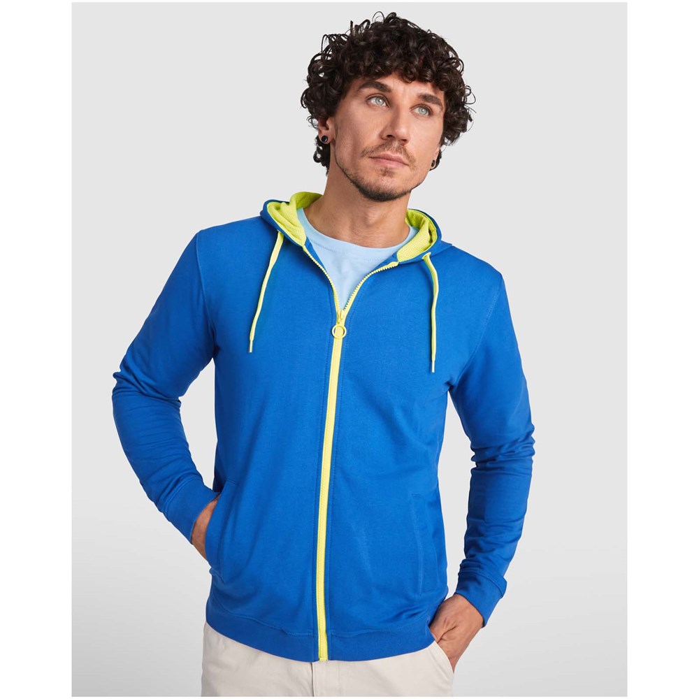 Fuji Kaputzensweatjacke Unisex schwarz, Fluor Orange