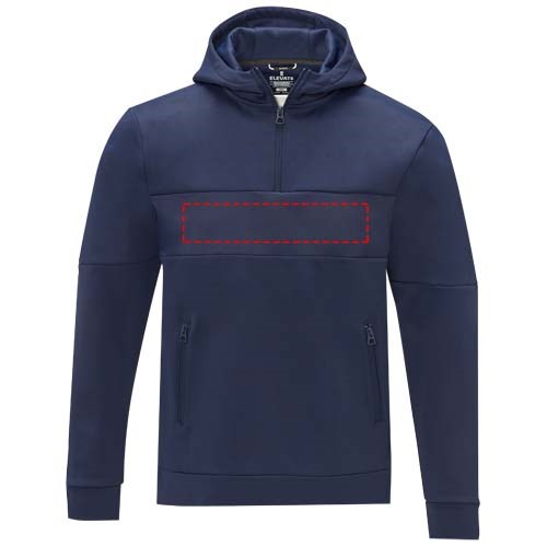 Sayan Kapuzenpullover mit halbem Reissverschluss für Herren navy