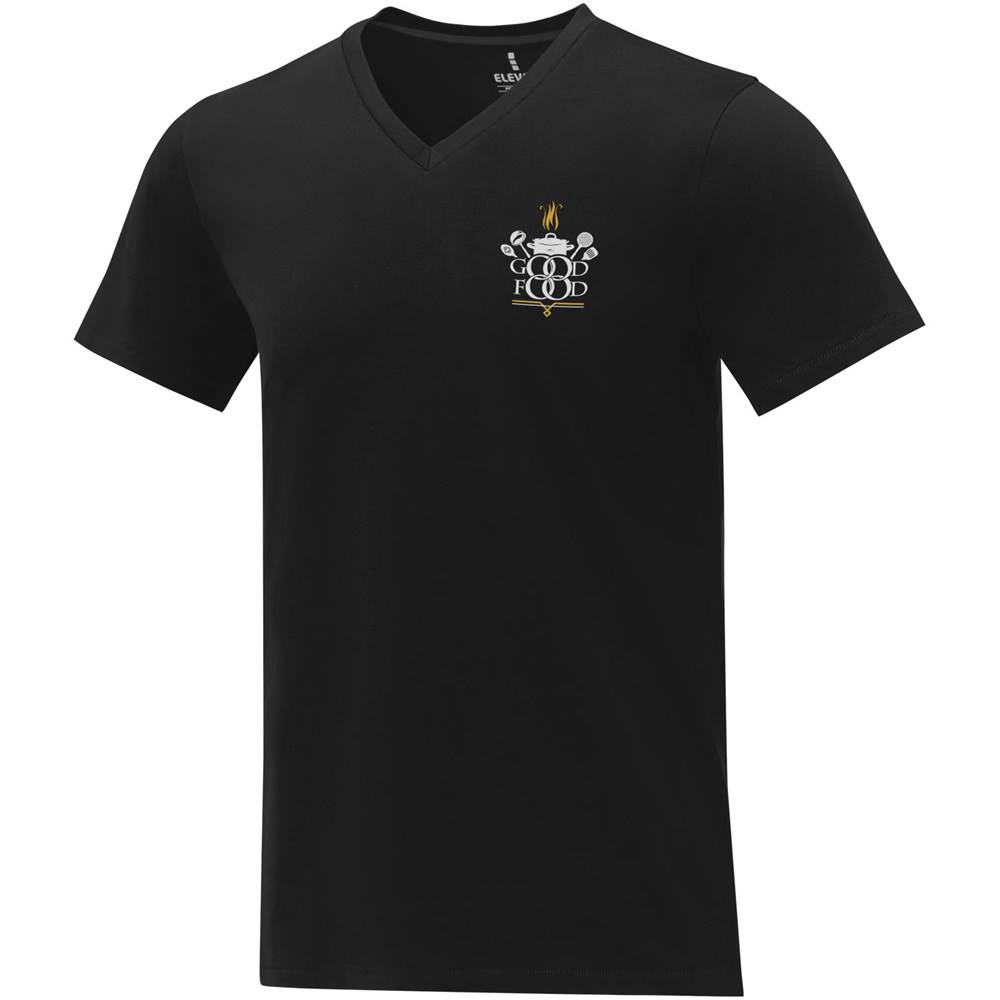 Somoto T-Shirt mit V-Ausschnitt für Herren schwarz
