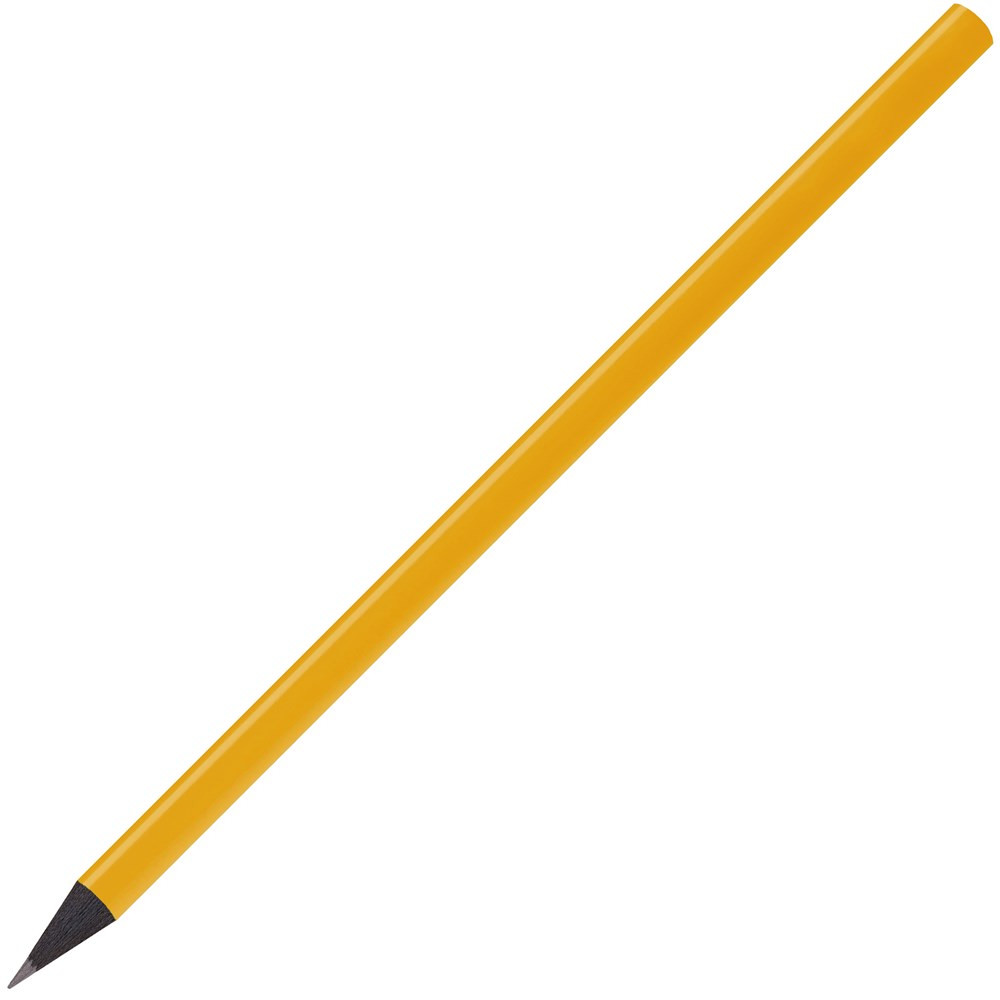 schwarz gefärbter Bleistift, lackiert, rund
