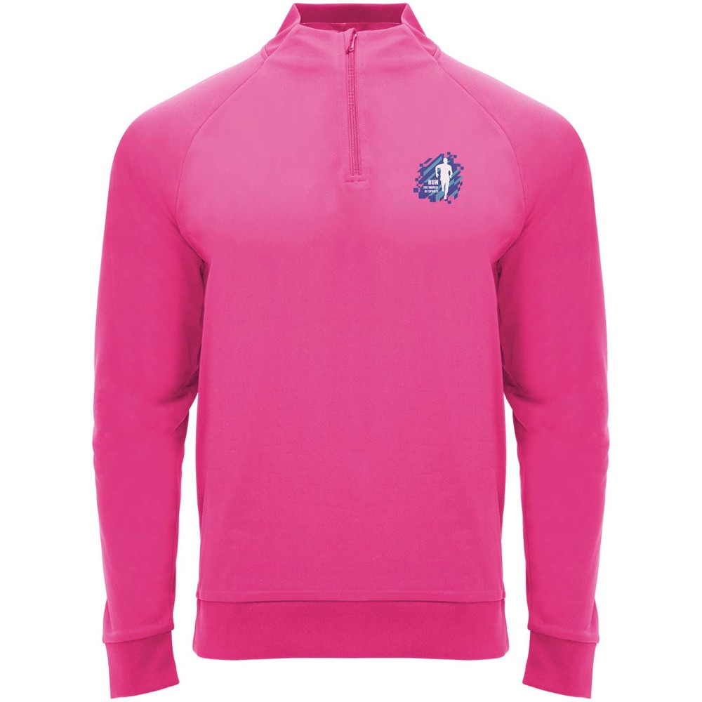 Epiro 200 g/m² Half-Zip Sweatshirt Unisex fluorrosa