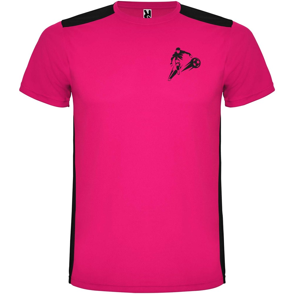Detroit T-Shirt Unisex aus recyceltem Material fuchsia, schwarz