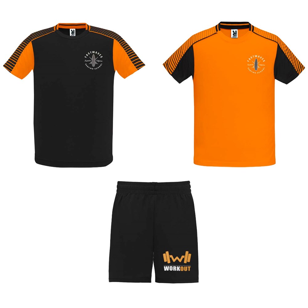 Juve Sport-Set Unisex orange, schwarz