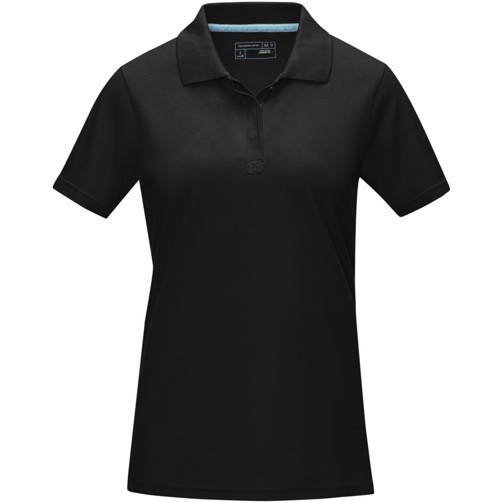 Graphite Poloshirt aus Bio-Baumwolle für Damen schwarz