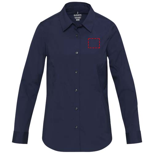 Carnelian Popeline Bluse Navy Blue