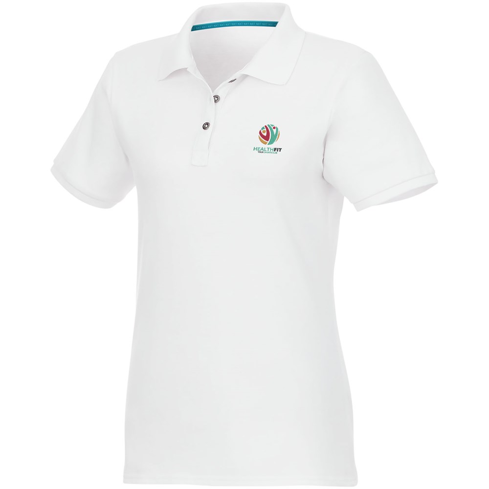 Beryl Poloshirt aus Bio-Recyclingmaterial für Damen weiss