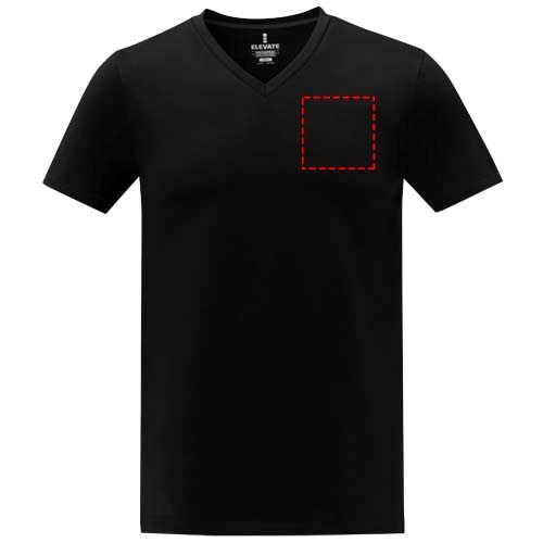 Somoto T-Shirt mit V-Ausschnitt für Herren schwarz