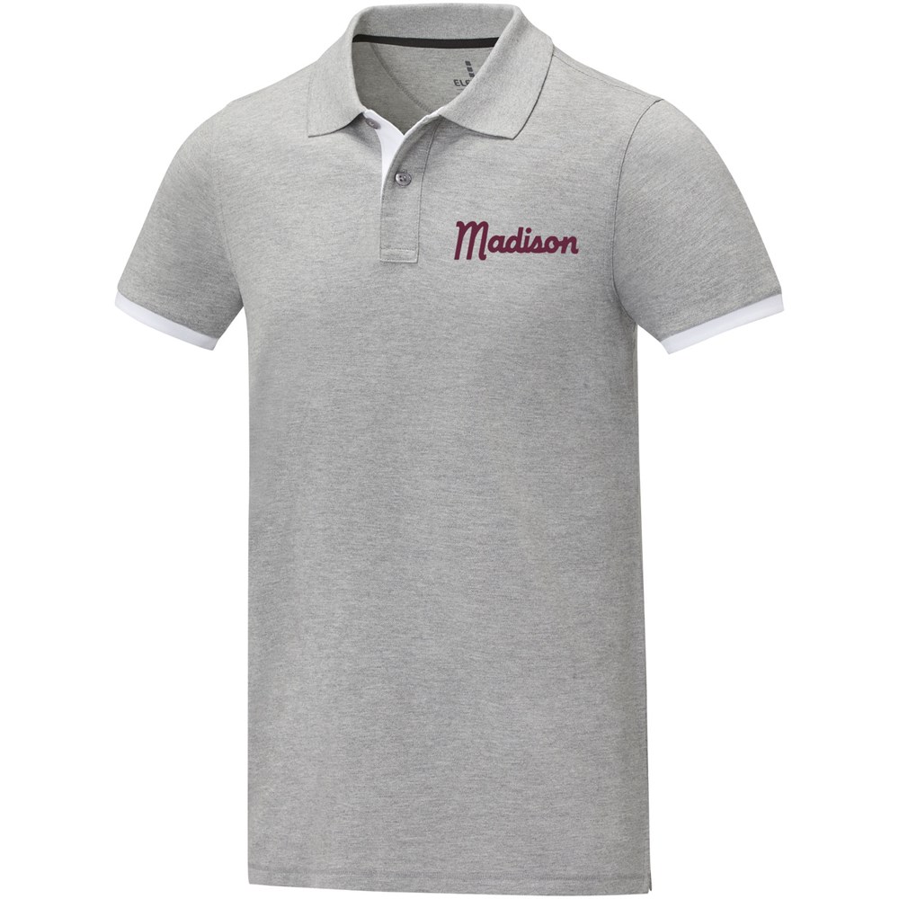 Morgan Polo für Herren, zweifarbig heather grau