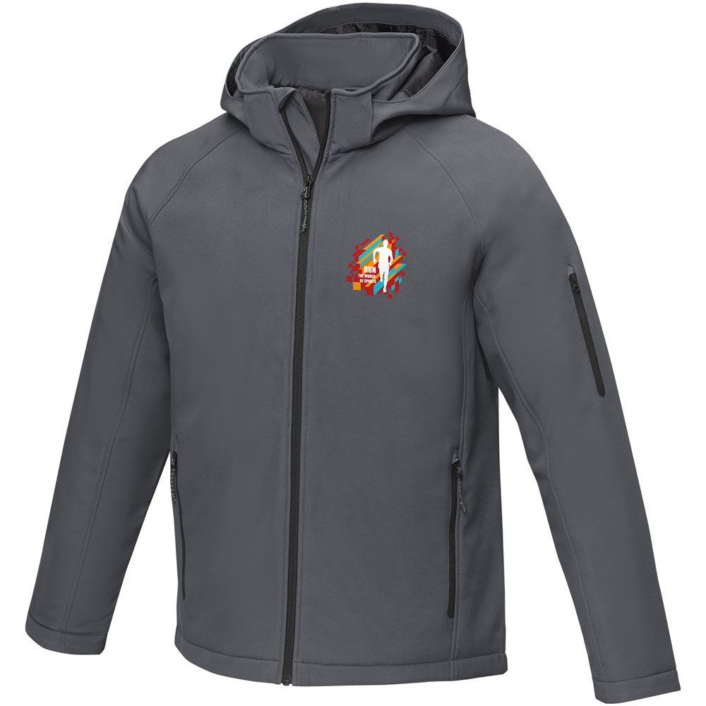 Notus wattierte Softshell Herrenjacke storm grey