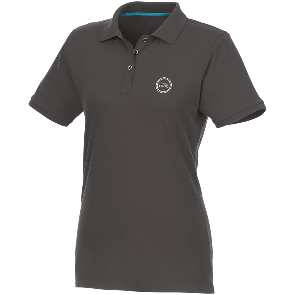 Beryl Poloshirt aus Bio-Recyclingmaterial für Damen storm grey