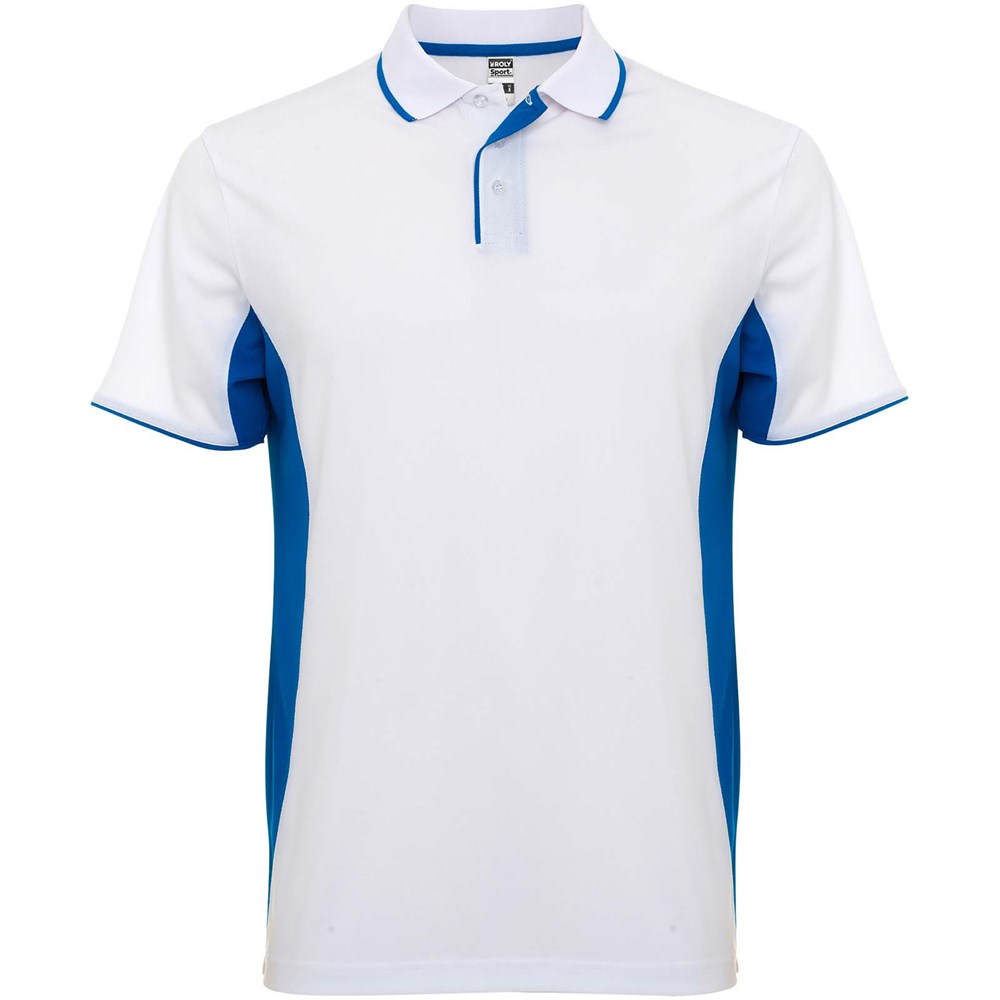 Montmelo Sport Poloshirt Unisex weiss, royalblau