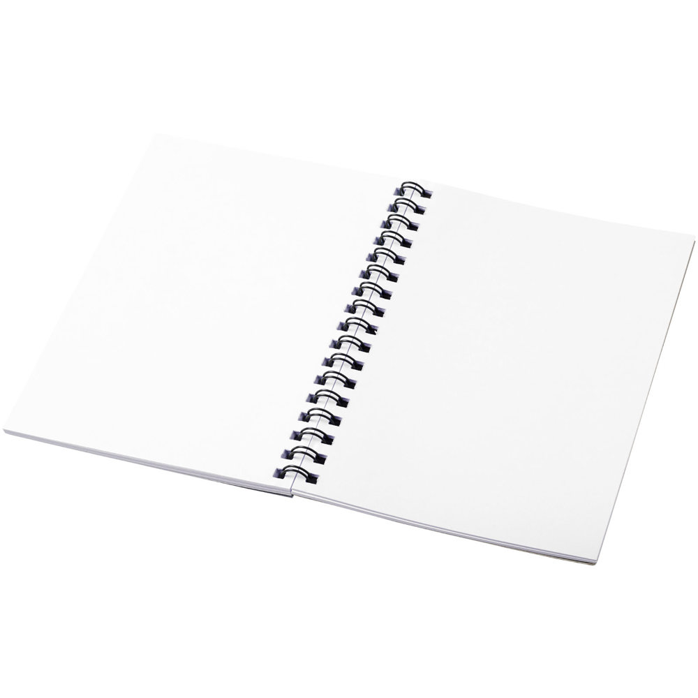 Desk-Mate® A6 Notizbuch mit Kunststoff Cover und Spiralbindung weiss, schwarz