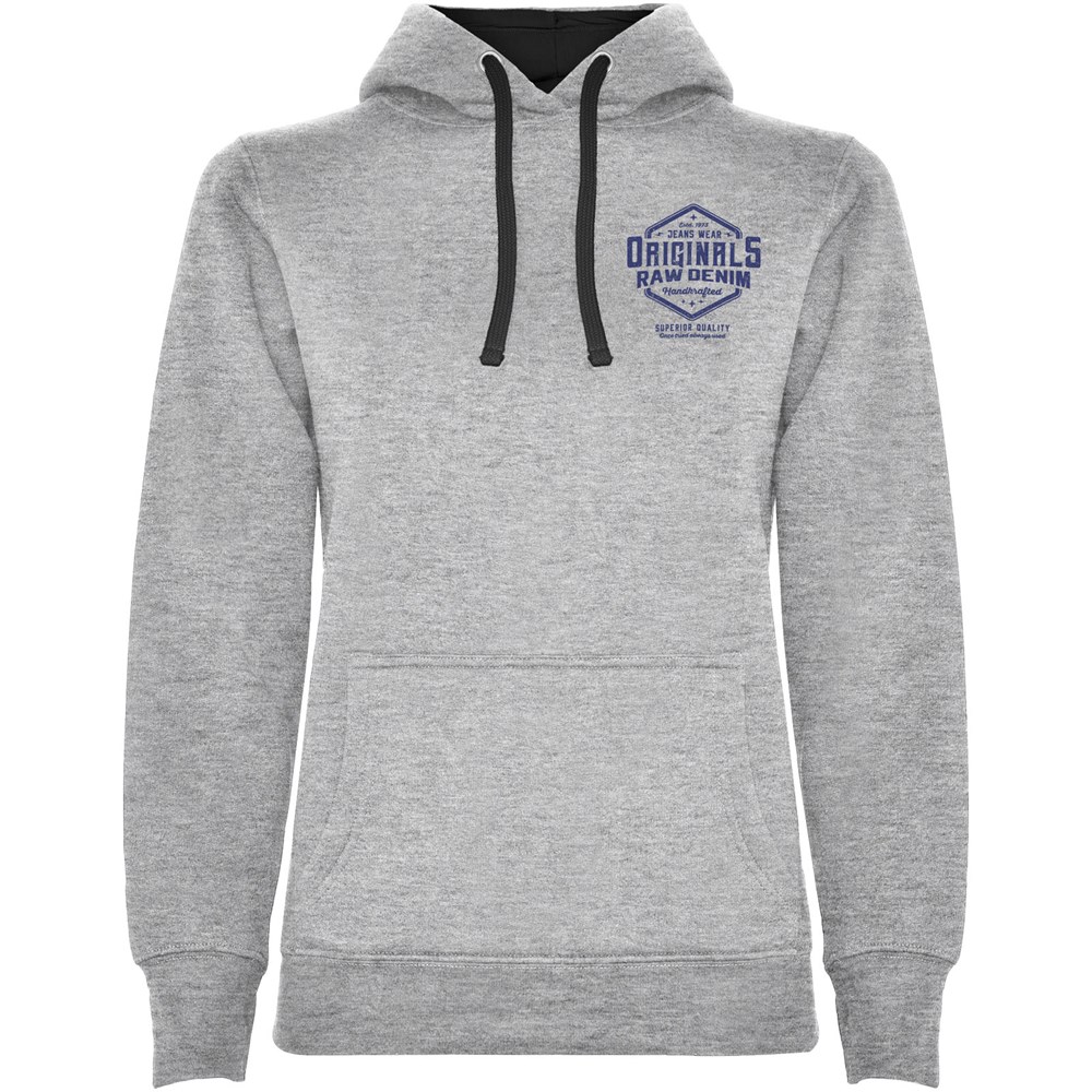 Urban Kapuzenpullover für Damen Marl Grey, schwarz