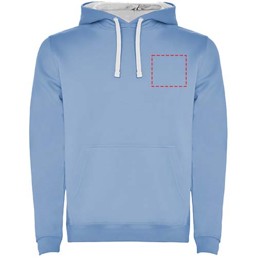 Urban Kapuzenpullover für Herren himmelblau, weiss