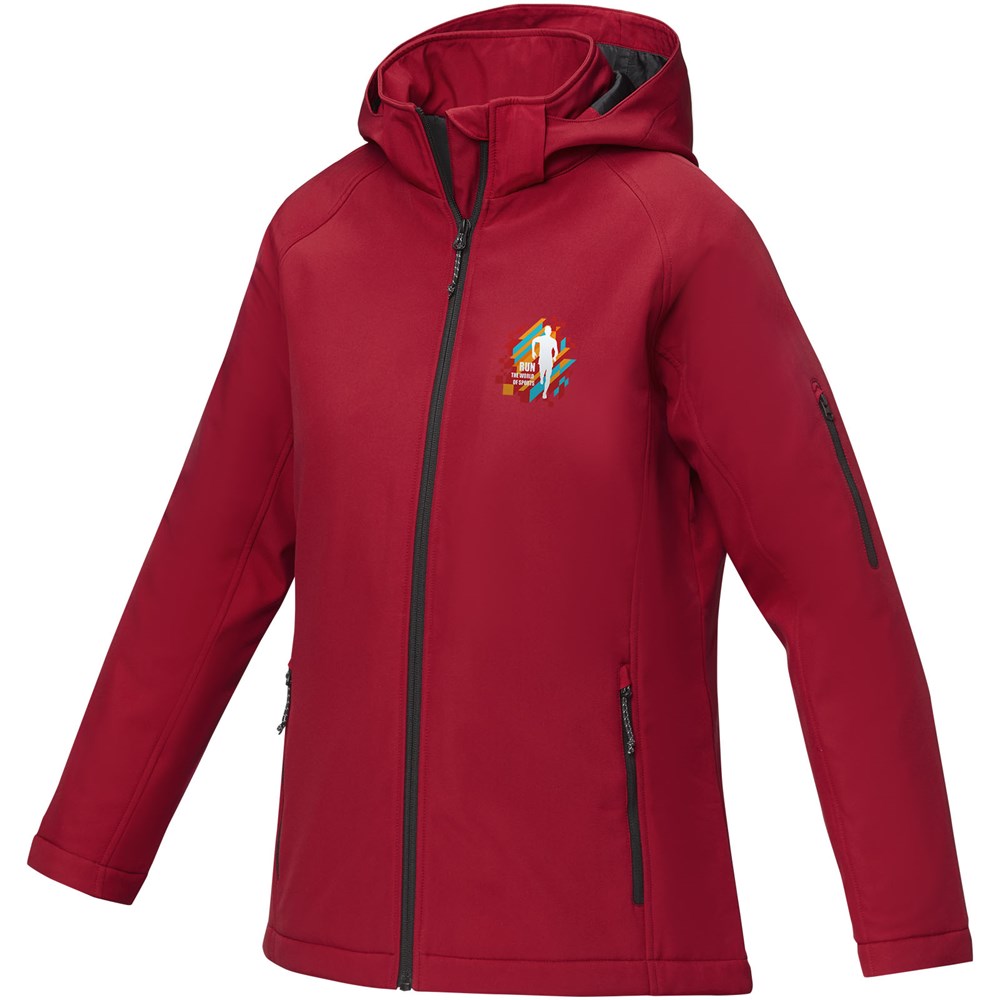 Notus wattierte Softshell Damenjacke rot