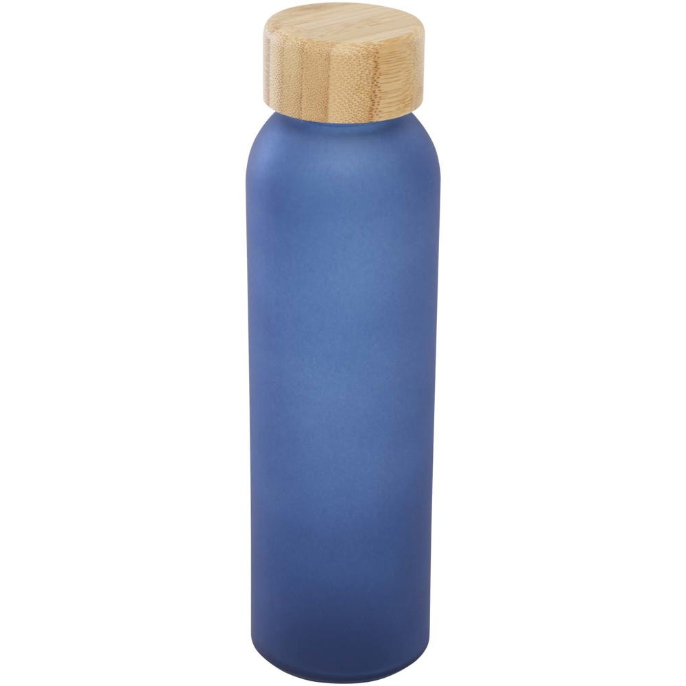 Lume 500 ml Flasche aus mattiertem Kalknatronglas mit Bambusdeckel