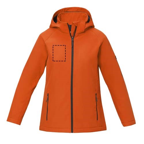 Notus wattierte Softshell Damenjacke orange