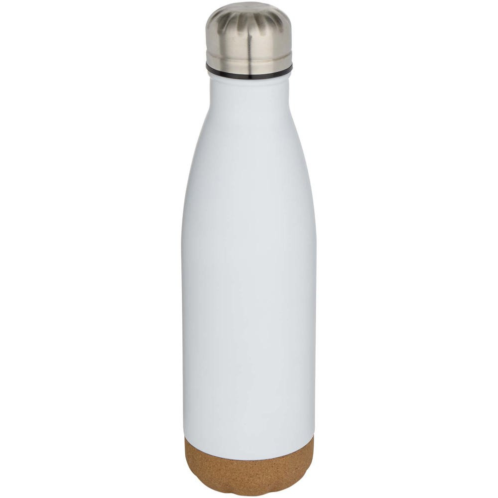 Cove 500 ml doppelwandige, vakuumisolierte Trinkflasche aus Edelstahl mit Korkdetails