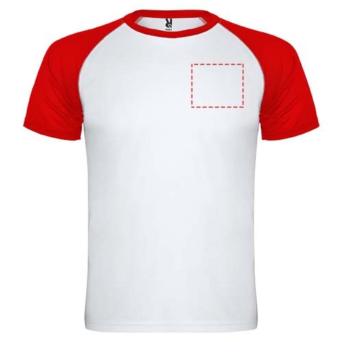 Indianapolis T-Shirt Unisex aus recyceltem Material weiss, rot
