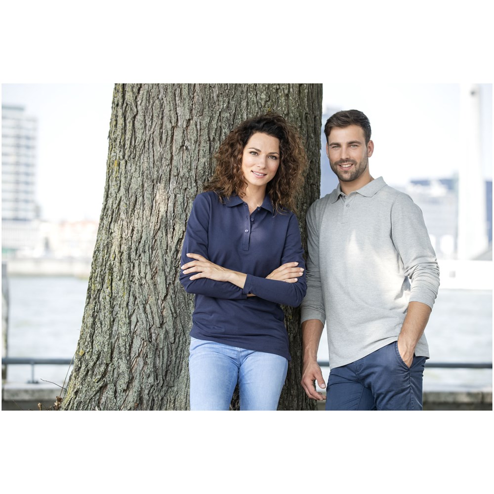 Oakville Langarm Poloshirt für Damen schwarz